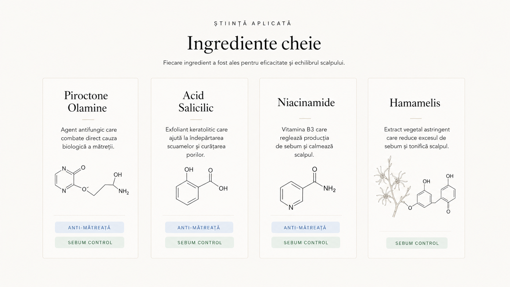 ingrediente active matreata si dermatita seboreica